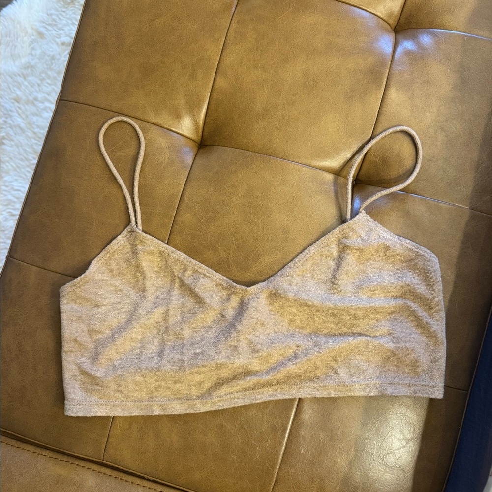 Reformation Tan Spaghetti Strap Top